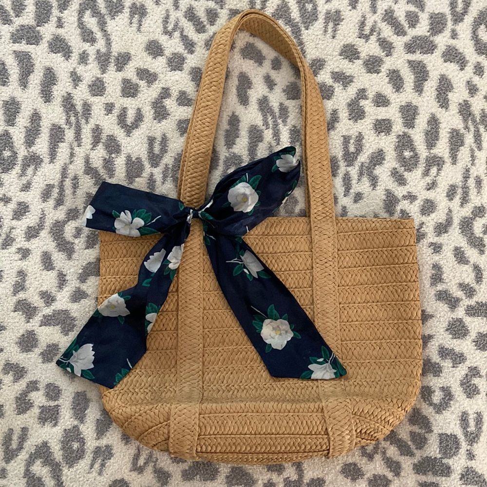 Draper James straw tote bag